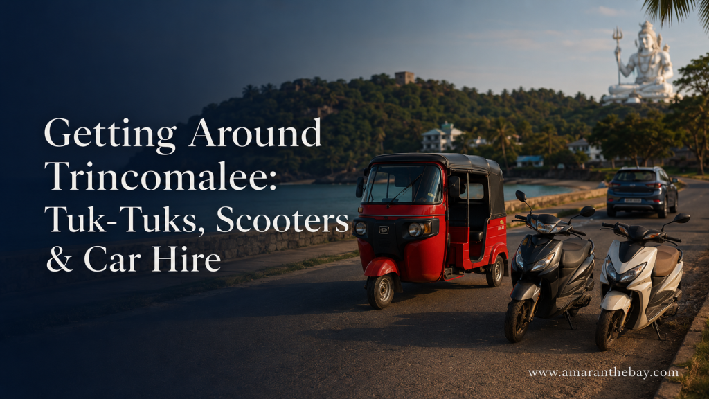 Getting Around Trincomalee Tuk-Tuks, Scooters & Car Hire